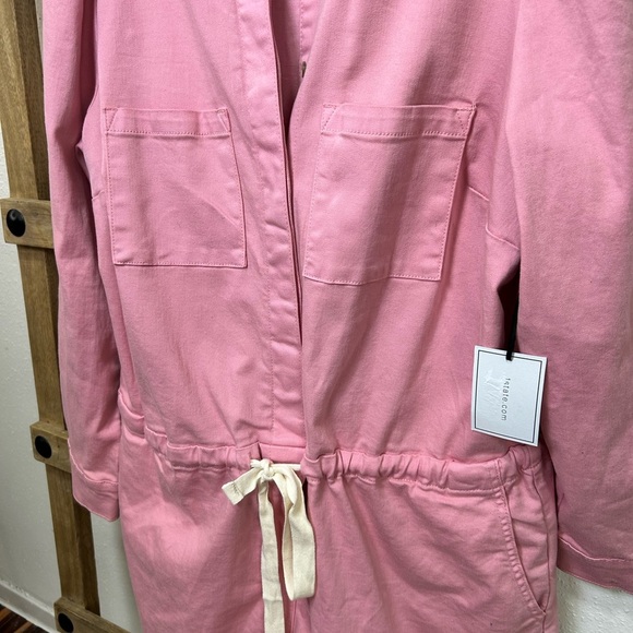 1. State Blush Pink Button-Up Romper - Picture 2 of 7